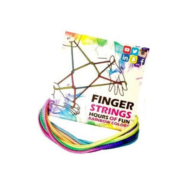Vingerkoordjes - Fingerstrings Neon , 166 cm groot uit touw in de kleur neon. Geschikt vanaf 3+.