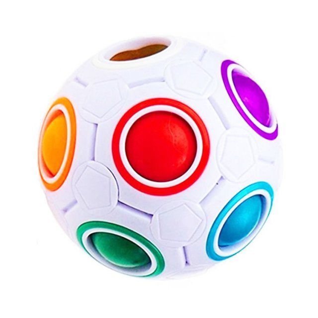 Magic Ball, 7 cm groot uit kunststof in de kleur wit. Geschikt vanaf 3+.