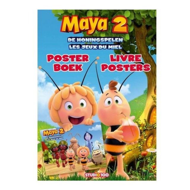 Posterboek - Maya 2 en de Honingspelen - Studio 100 , 24 x 34 cm groot uit stevig papier in de kleur ass.. Geschikt vanaf 3+.