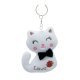 Sleutelhanger Pluche Poes, 8 x 9 cm groot uit pluche in de kleur ass.. Geschikt vanaf 3+.