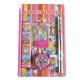 Schrijfset Flashy Girls 7-delig , 19 cm groot uit diverse materialen in een kleur assortiment. Geschikt vanaf 3+.