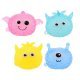 Squeeze Bal Monster, 8 cm groot uit silicone in diverse kleuren. Geschikt vanaf 3+.