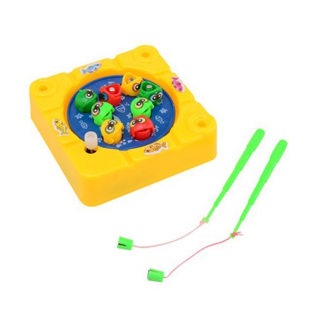 Visspel Opwindbaar - Magnetisch , 9x9x3 cm groot uit kunststof in de kleur ass.. Geschikt vanaf 3+.