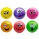 Bal Lachgezicht of Smiley, 22 cm groot uit rubber in diverse kleuren. Geschikt vanaf 3+.