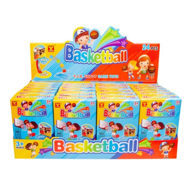 Basketbal Mini Spel uit kunststof in de kleur ass.. Geschikt vanaf 3+.
