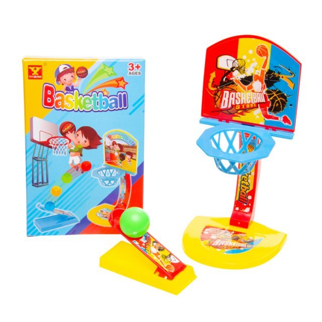Basketbal Mini Spel uit kunststof in de kleur ass.. Geschikt vanaf 3+.