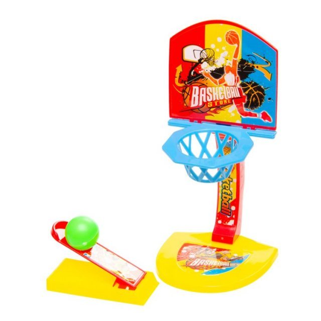 Basketbal Mini Spel uit kunststof in de kleur ass.. Geschikt vanaf 3+.