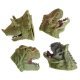 Vingerpop Dinosaurus, 8 x 8 cm groot uit zacht kunststof in de kleur groen. Geschikt vanaf 3+.