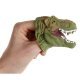 Vingerpop Dinosaurus, 8 x 8 cm groot uit zacht kunststof in de kleur groen. Geschikt vanaf 3+.