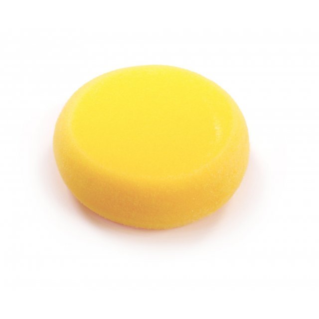 Spons - Verfsponsje, 7,5 x 3 cm groot uit kunststof in de kleur geel. Geschikt vanaf 3+.