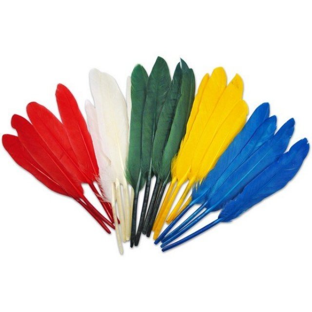LIBERGA 200 stuks kunstambachten veren 7-14 cm veren voor handwerk maken woondecoratie bruiloft feestdecoraties esthetische veren, donkerblauw