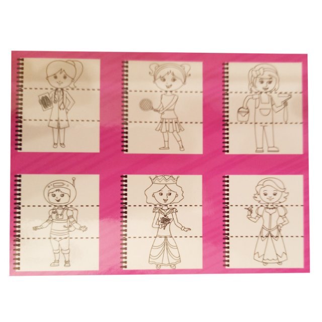 Flip Flap Kleurboek Meisjes , 20 x 15 cm groot uit papier in de kleur wit. Geschikt vanaf 3+.