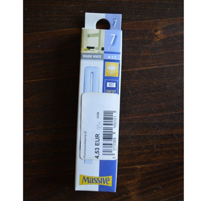 Massive Spaarlamp 7W G23 Warm Wit.