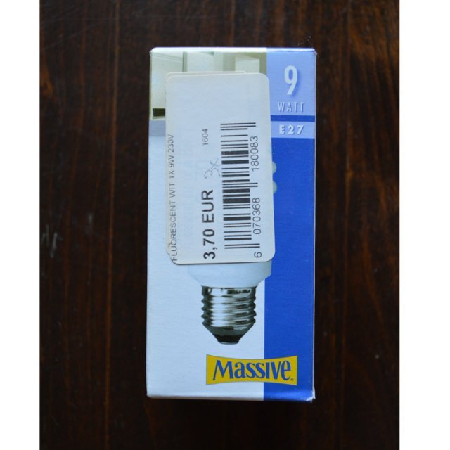 Massive Spaarlamp Spiraal 9W E27 Warm Wit.