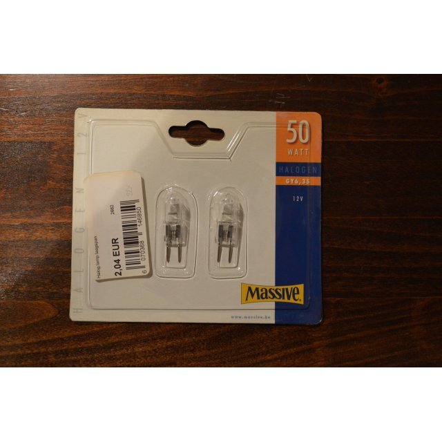 Massive Halogeenlamp 50W 12V GY6.35 Halogen 2-Pack.