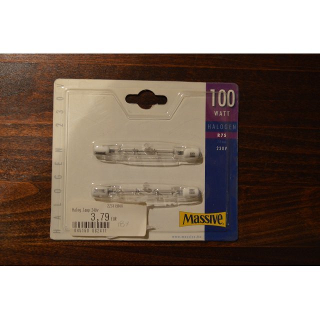 Massive Halogeenlamp 100W 230V R7S - 78 mm - Halogen - 2-Pack.