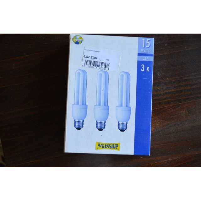 Massive Spaarlamp 3 x 15W E27 Warm Wit.