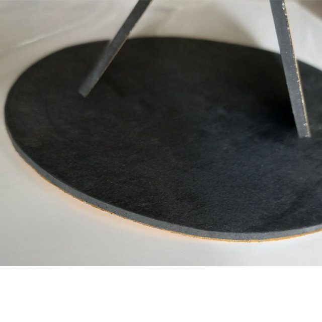 Rubber Pads Zelfklevend - Cirkel Rubber - Flensbeschermer - Onderlegger - 10-pack , 3x46 mm groot uit rubber in de kleur zwart. Geschikt vanaf .