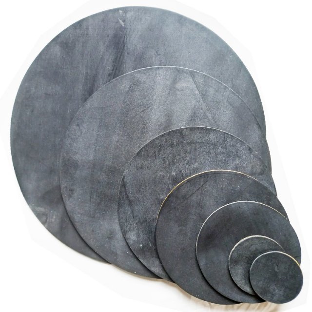 Rubber Pads Zelfklevend - Cirkel Rubber - Flensbeschermer - Onderlegger - 10-pack , 3x46 mm groot uit rubber in de kleur zwart. Geschikt vanaf .