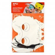 Dieren Maskers Kleuren - Set van 6 stuks