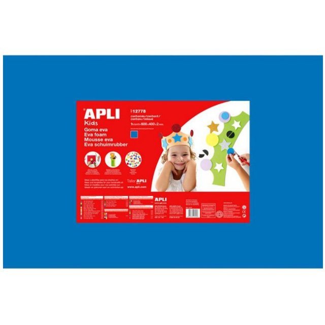 Foam - Schuimrubber Blauw 1-Vel 400x600x2mm