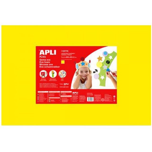 Foam - Schuimrubber Geel 1-Vel 400x600x2mm