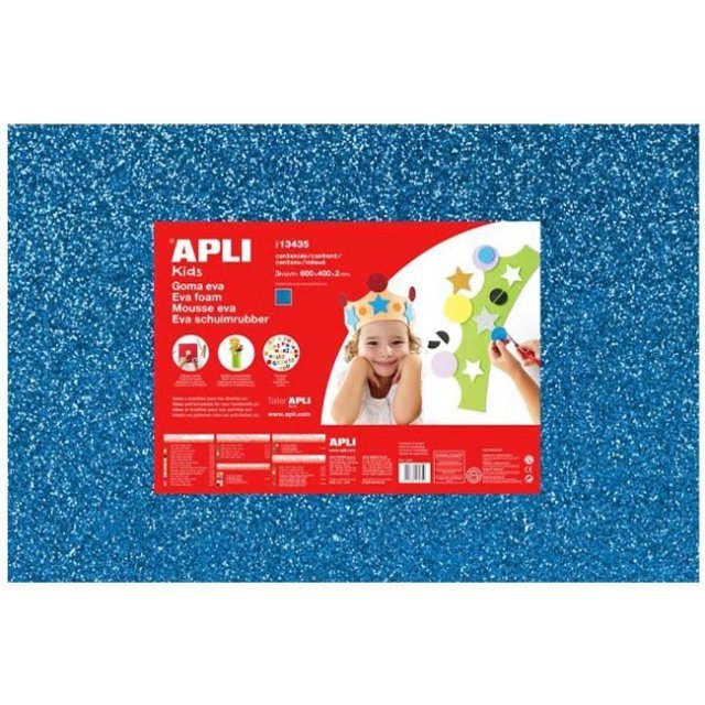 Foam - Schuimrubber Glitters Blauw 1-Vel 400x600x2mm