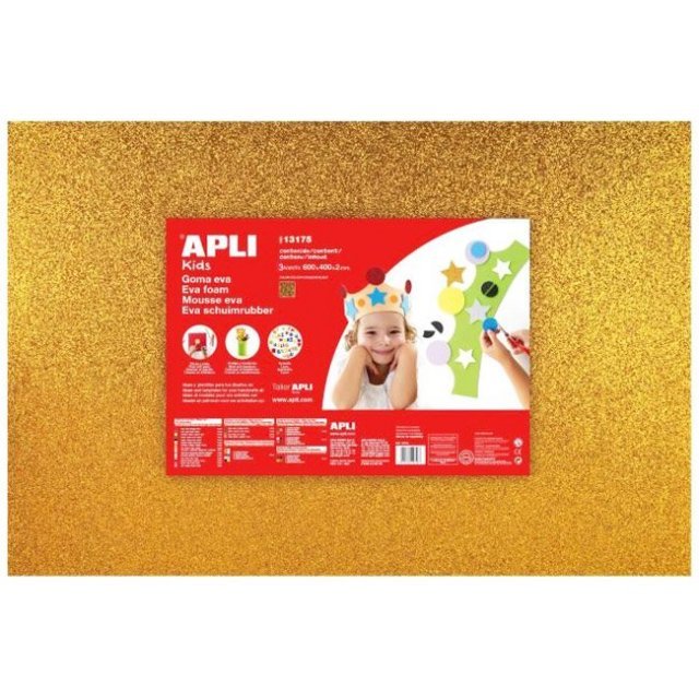 Foam - Schuimrubber Glitters Goud 1-Vel 400x600x2mm