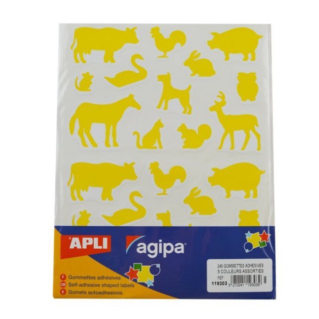 Educatieve Thema Stickers BOERDERIJ DIEREN - 240 Stuks