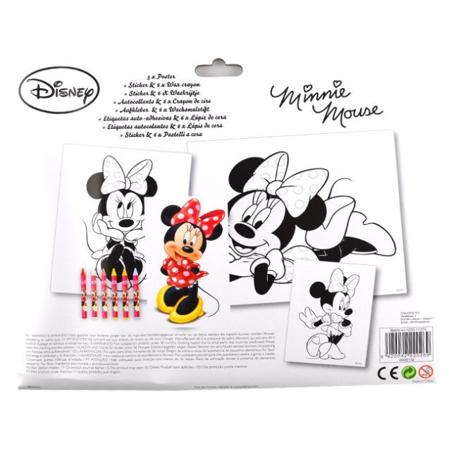 Poster Kleur Set Minnie Mouse 32x28 cm.