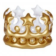 Kroon Opblaasbaar 23 cm Goud - Zilver