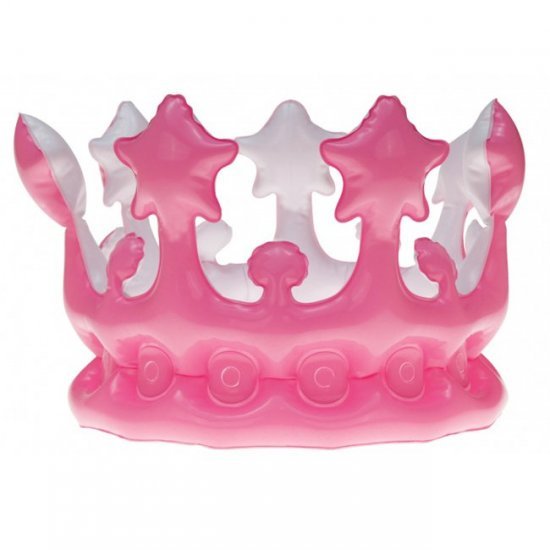 Kroon Opblaasbaar 23 cm Roze Kroon Opblaasbaar 23 cm Roze
