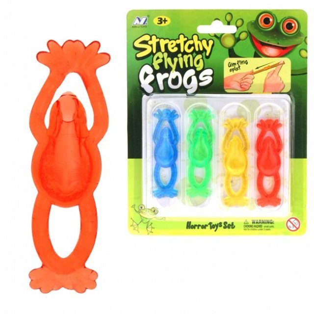 Stretchy Kikkers, 7,5 cm groot uit rubber in de kleur ass.. Geschikt vanaf 3+.