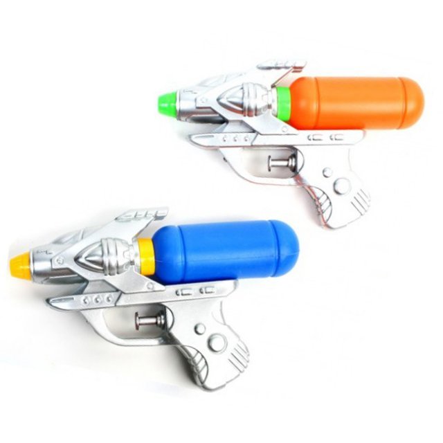 Waterpistool Space Grey , 17,5 cm groot uit kunststof in diverse kleuren. Geschikt vanaf 3+.