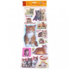 Reliëf Stickers Katten - 43 x 14 cm