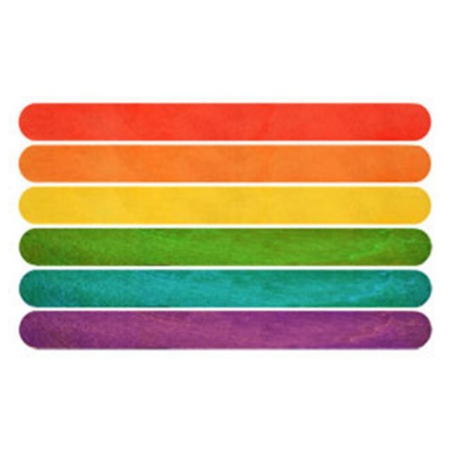 Stokjes Gekleurd Hout 11,3 cm - 48 stuks