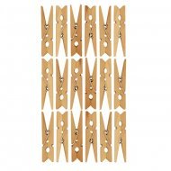 Wasknijper Blanco Hout 5 cm - 18 stuks