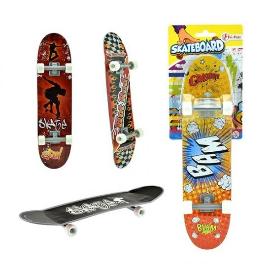 Hand Skateboard 27 cm. Hand Skateboard, 27 x 7 cm groot uit kunststof in de kleur ass.. Geschikt vanaf 3+.
