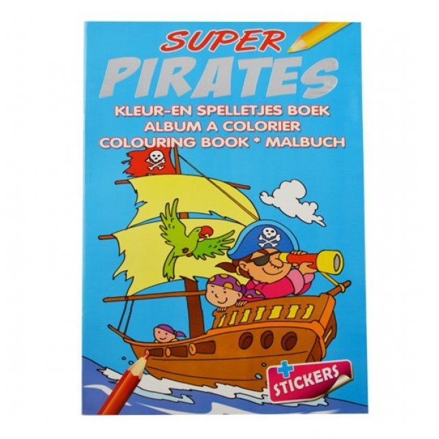 Super Piraat Kleur-en Spelletjes Boek