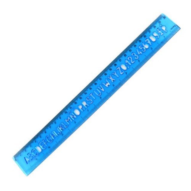 Liniaal 30 cm. met sjabloon