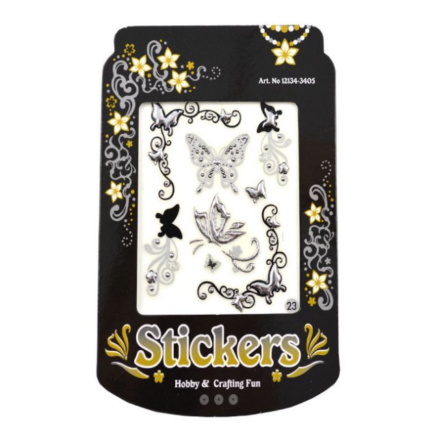 144 x 3D Decoratie Stickers