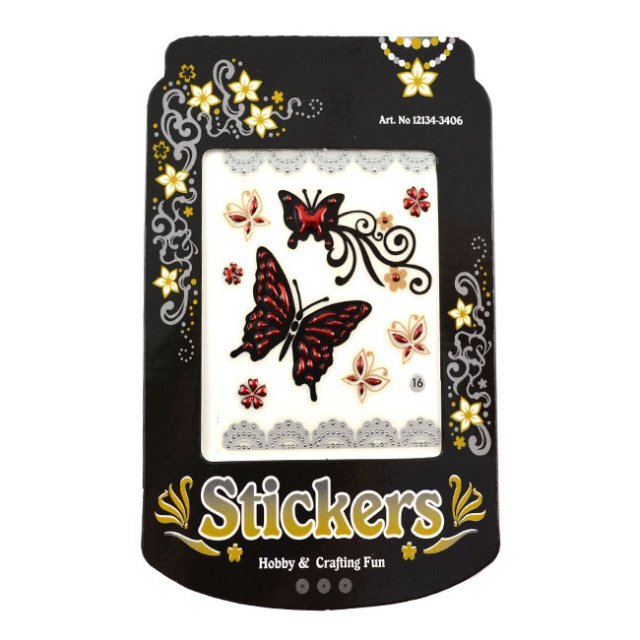 144 x 3D Decoratie Stickers