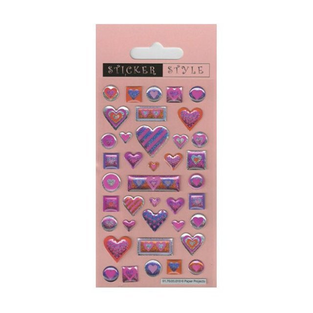 Scrapbooking - Card Making 3D Stickers PINK HEARTS
