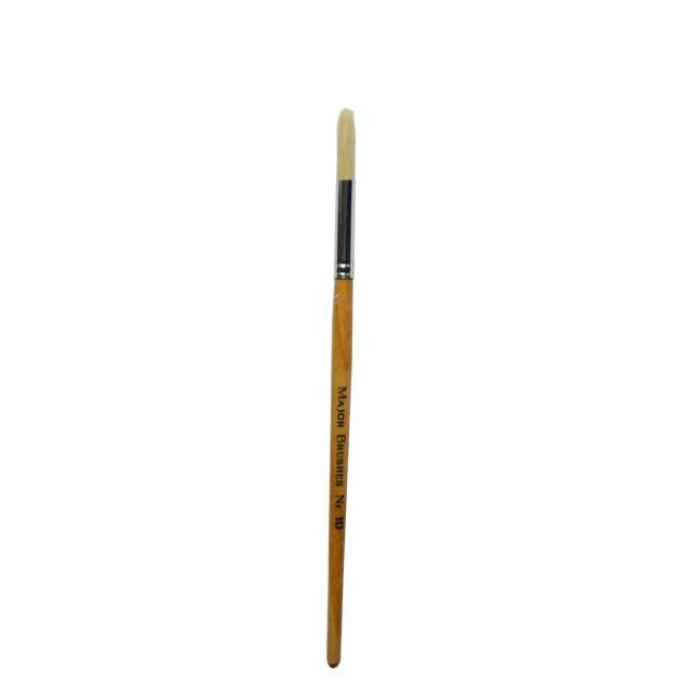 Verf Penseel Naturel Rond Nr. 10 , 19 cm groot uit varkenshaar in de kleur naturel. Geschikt vanaf 3+.