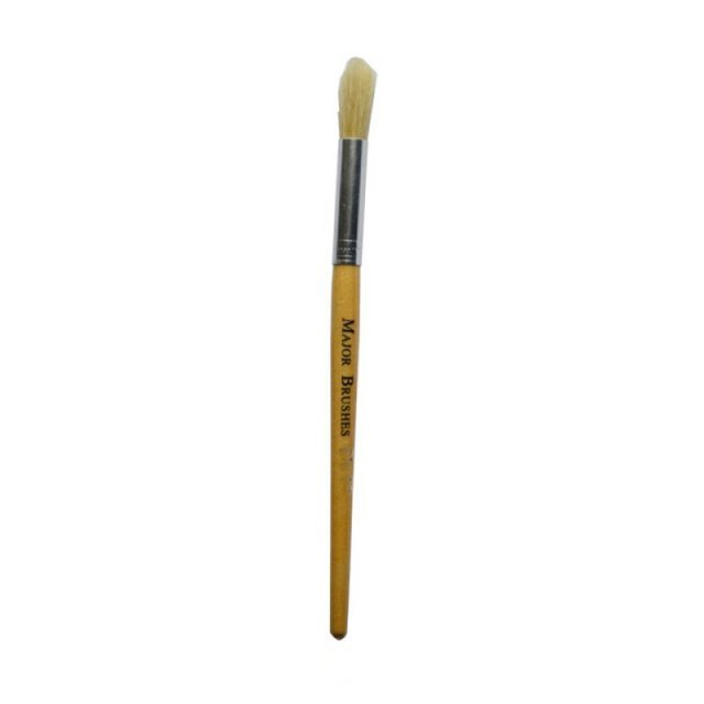 Verf Penseel Naturel Rond Nr. 12 , 19 cm groot uit varkenshaar in de kleur naturel. Geschikt vanaf 3+.