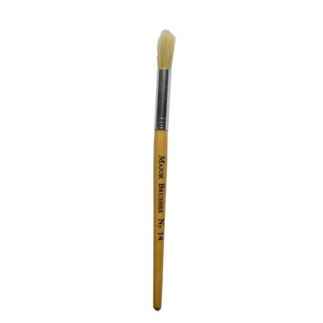 Verf Penseel Naturel Rond Nr. 14 , 20 cm groot uit varkenshaar in de kleur naturel. Geschikt vanaf 3+.