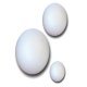 Piepschuim Eieren 56mm - 25 stuks