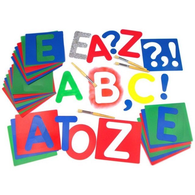 Sjabloonset Afwasbaar - Alfabet A - Z 