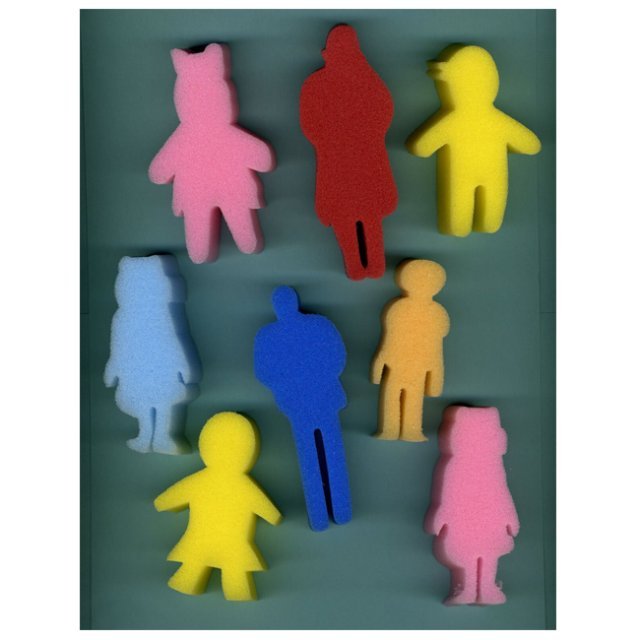 Verf Sponsjes - Stempels Mensen 8-delig