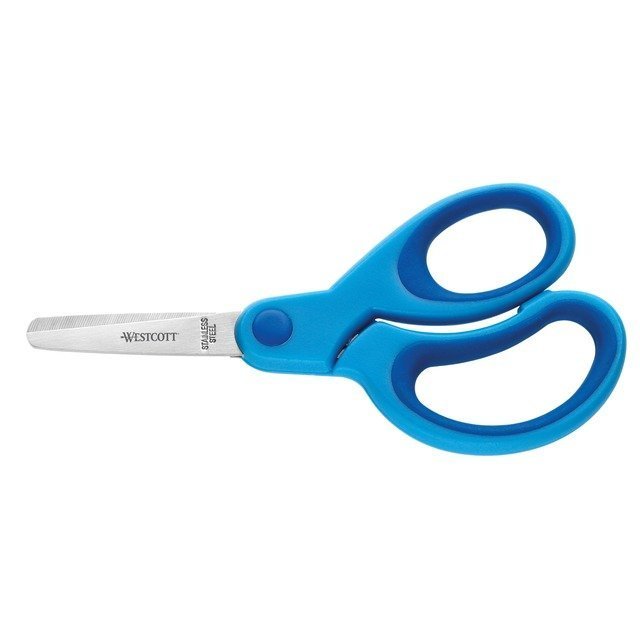 Kinderschaar Softgrip Ronde Punt 4+ Blauw